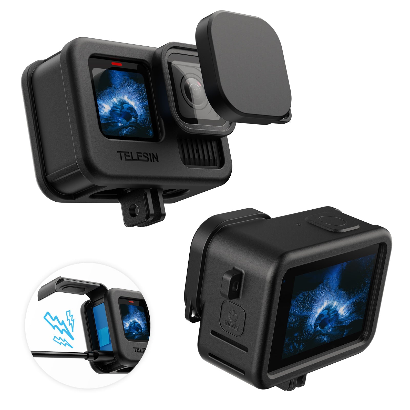 Telesin Vỏ Bảo Vệ Silicon Cao Cấp Cho GoPro Hero 9-13 | S6-PTC-010-TGP | Chính hãng | FullVAT
