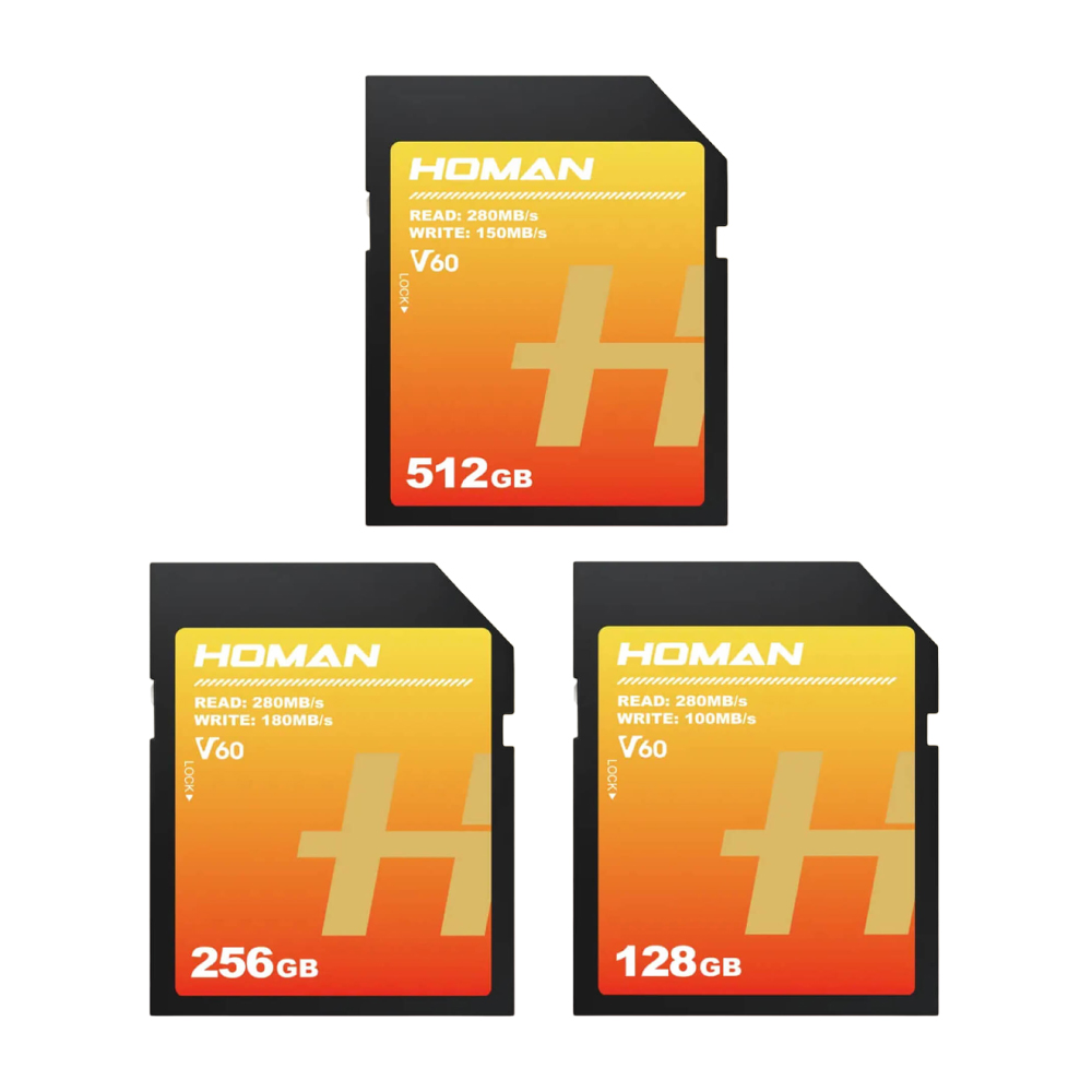 Thẻ Nhớ Homan UHS-II SD Card V60 (128/256/512GB) – Chính Hãng (FullVAT) | Chính hãng