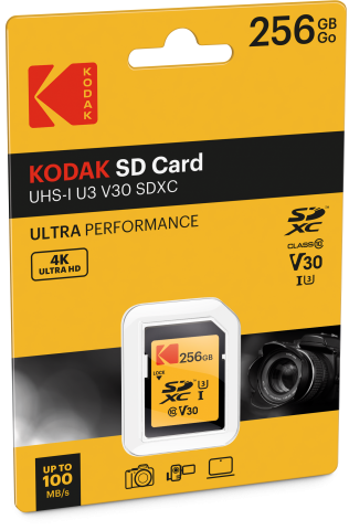 Thẻ nhớ SD Kodak 256GB UHS-I U3 V30 Ultra - thiet ke va phu kien