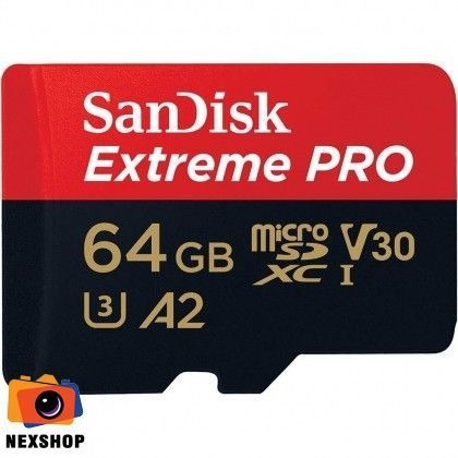 Thẻ nhớ SanDisk 64GB 200Mb/s A2 Extreme PRO microSD UHS-I Chính hãng