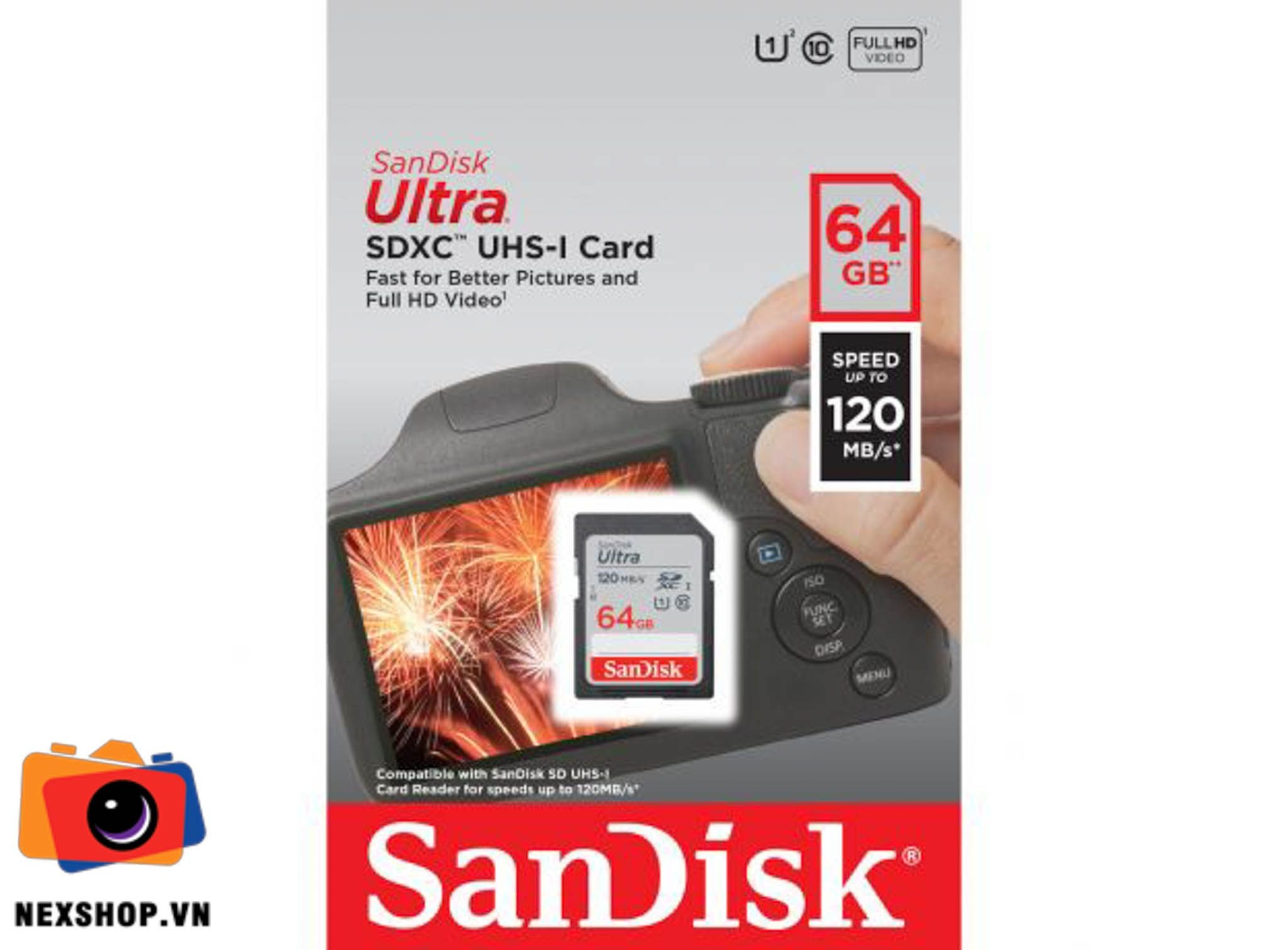 Thẻ nhớ SanDisk Ultra SDXC 64GB 120MB/s | Chính hãng