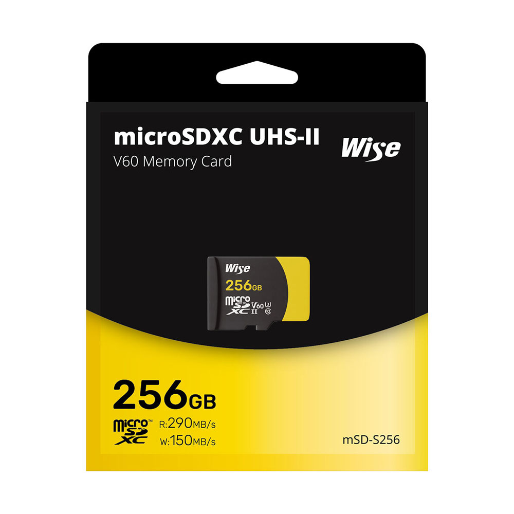 Thẻ nhớ Wise 128GB / 256GB microSDXC UHS-II V60 - mSD-S128 / mSD-S256 | Chính hãng