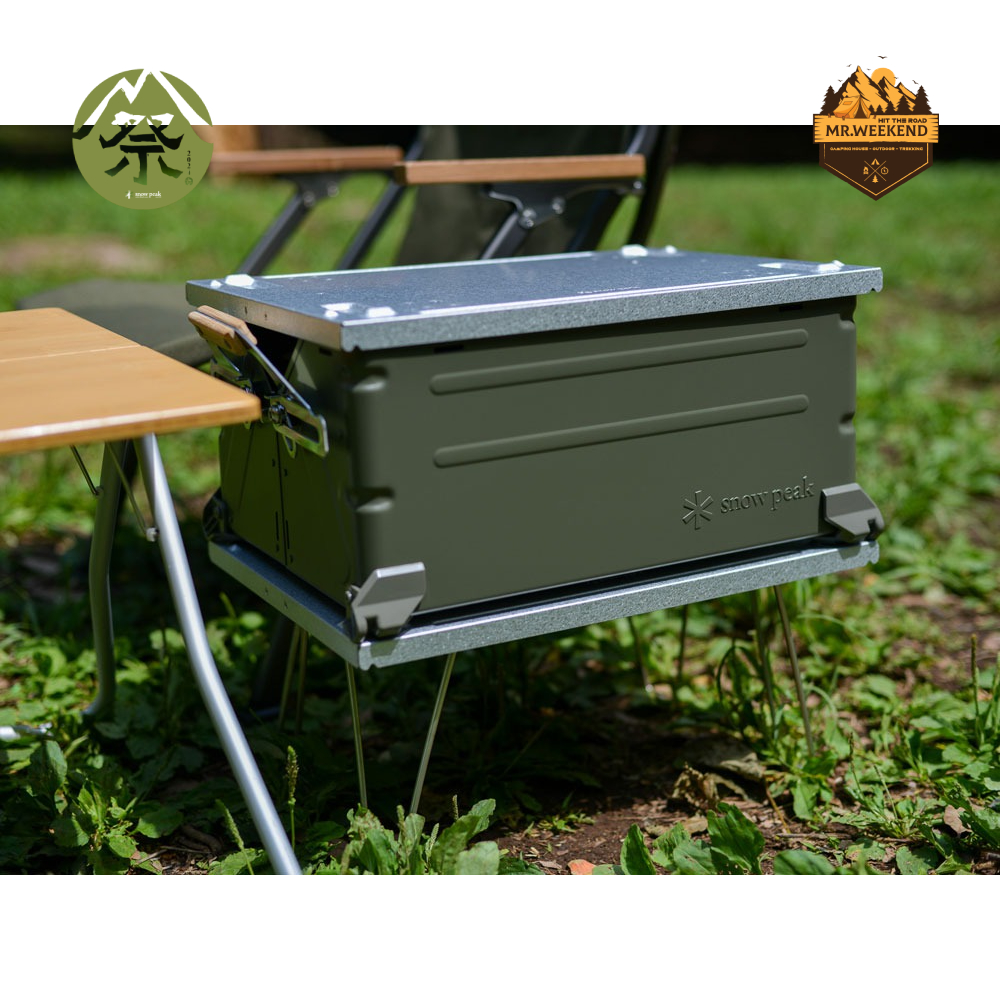 Thùng đựng đồ Snow peak Shelf Container 25 Olive Drab, FES-037-OL | Chính hãng