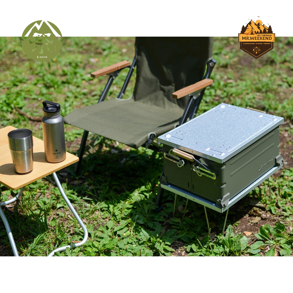 Thùng đựng đồ Snow peak Shelf Container 25 Olive Drab, FES-037-OL | Chính hãng