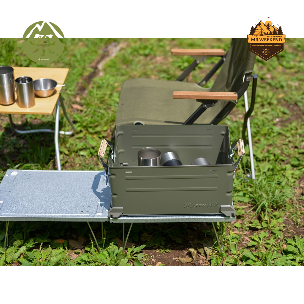 Thùng đựng đồ Snow peak Shelf Container 25 Olive Drab, FES-037-OL | Chính hãng