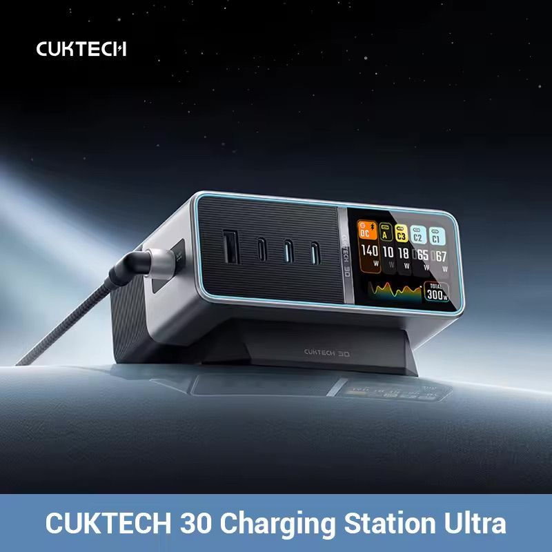 Trạm Sạc Cuktech 30 Ultra 300W | Gắn Desktop | Chính hãng