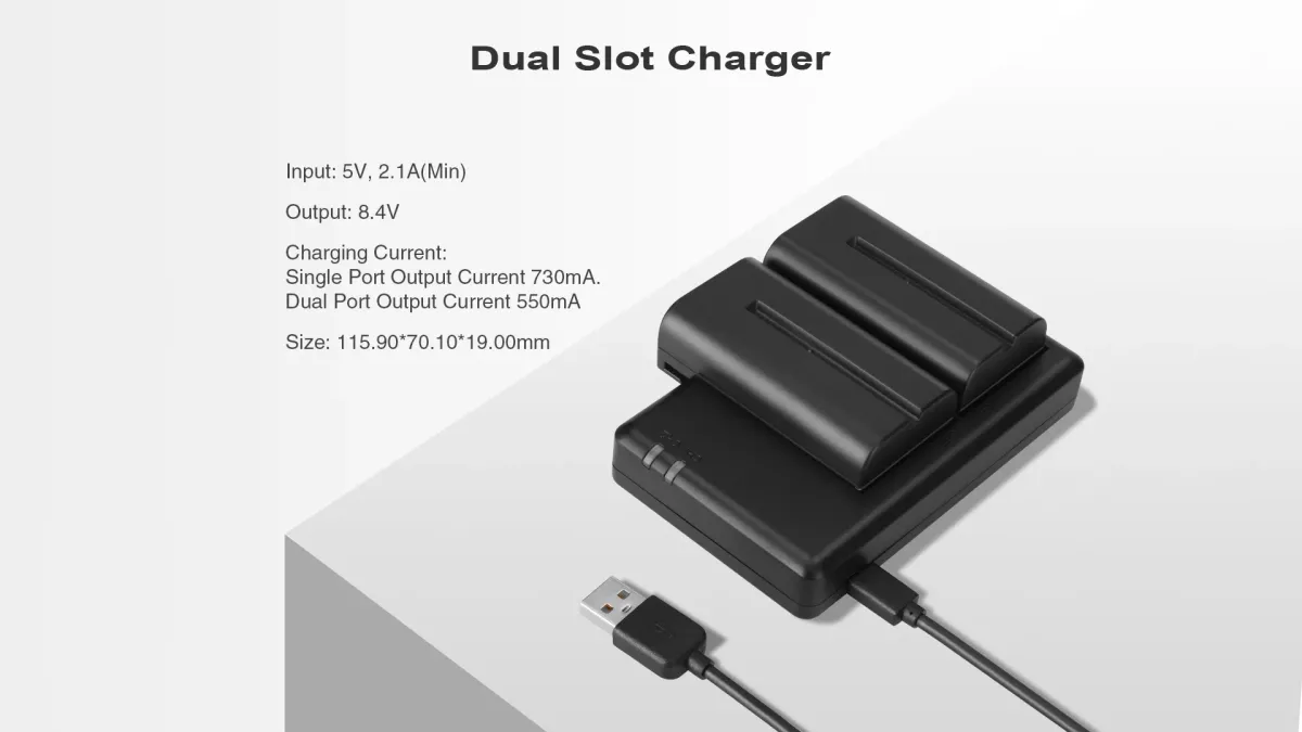 Trạm sạc Hollyland Dual-Slot Charger | Bộ sạc pin đôi 2 khe | Chính hãng