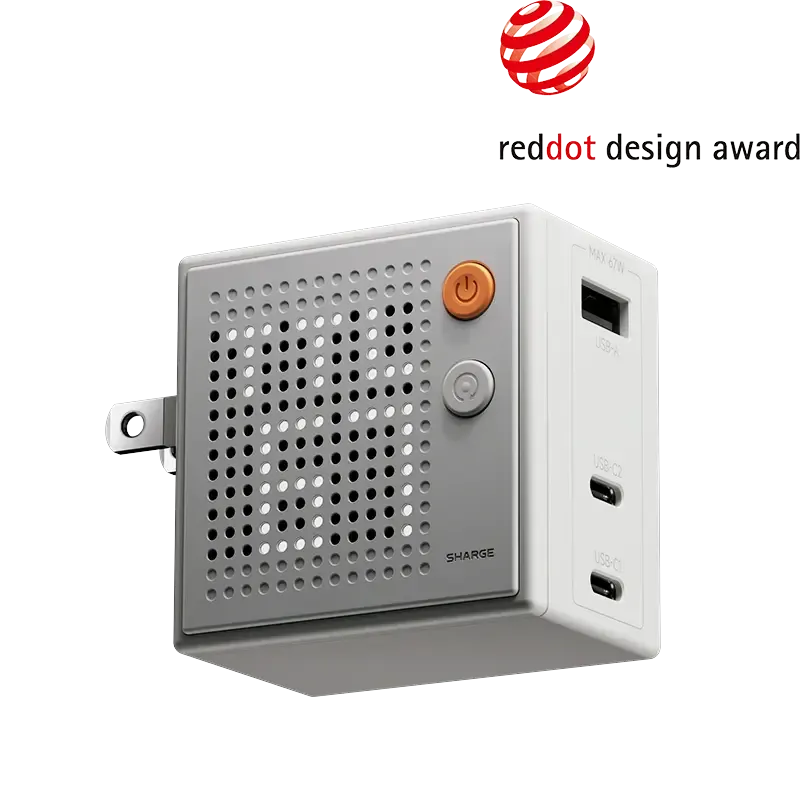 Củ sạc SHARGE Pixel 140 GaN | 140W, 3 Cổng, Màn Hình Dot-Matrix | Chính hãng