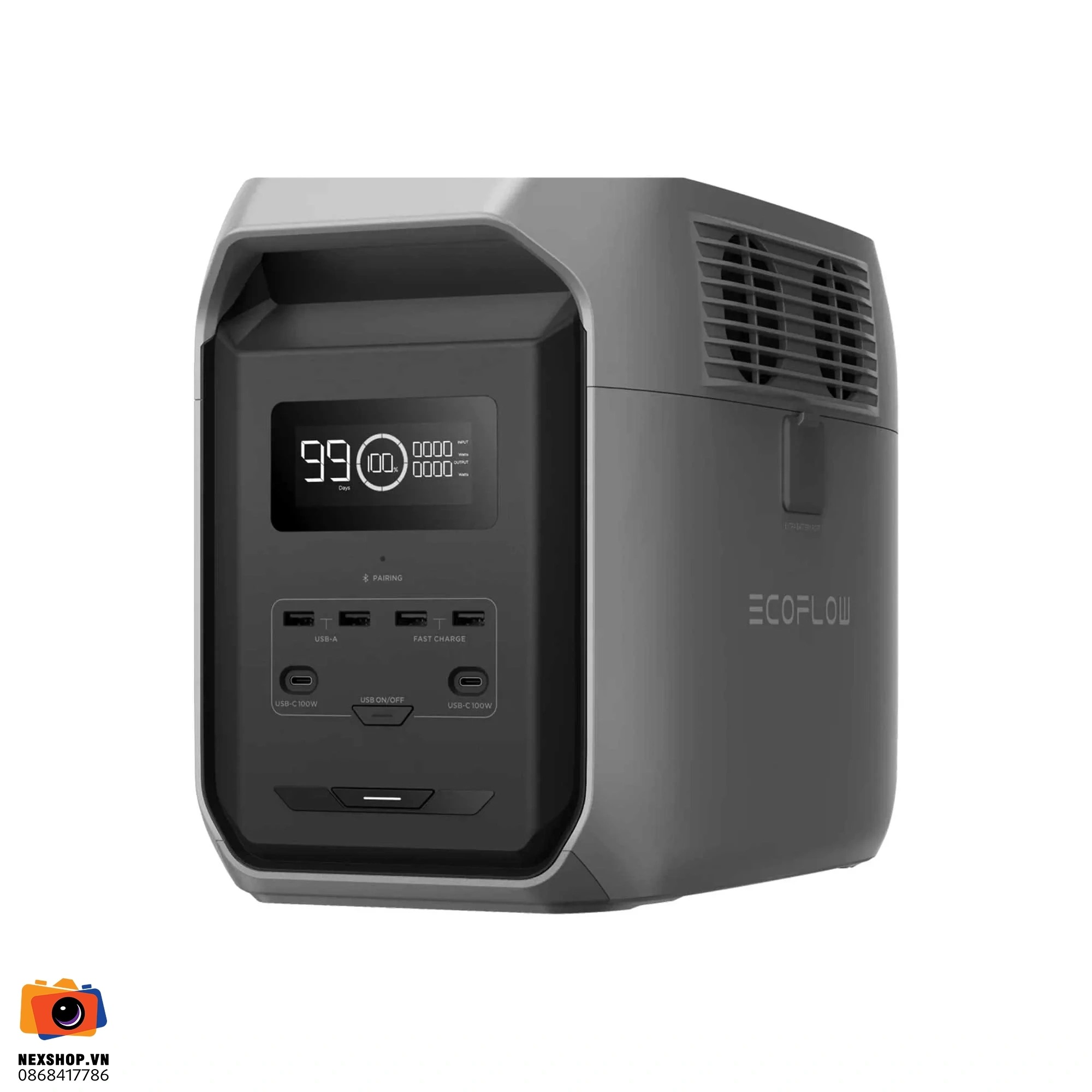 Trạm sạc dự phòng EcoFlow Delta 3 1500 | 1536Wh 1800W | Trạm điện di động chính hãng | FullVAT