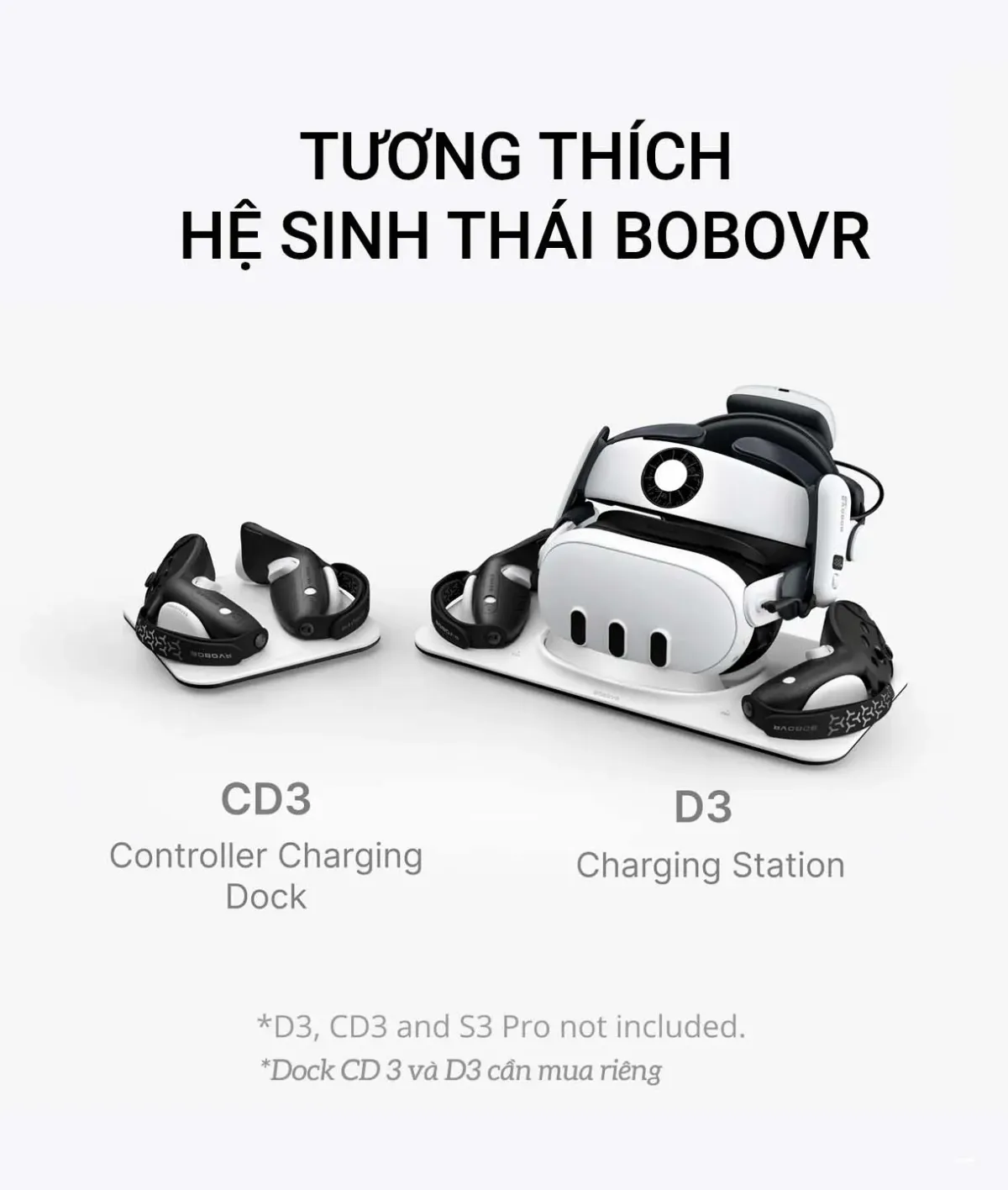 Combo Dock Sạc + Bảo Vệ Tay Cầm BOBOVR CD3 | Chính Hãng