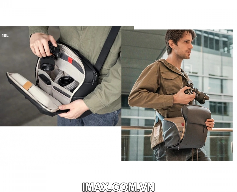 Túi máy ảnh PGYTECH OneGo Shoulder Bag 10L (Obsidian Black) | Chính hãng