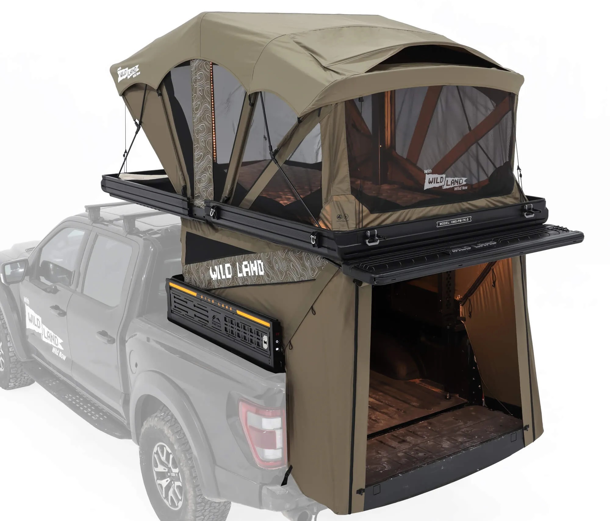 Cấu trúc không gian 2 tầng đa tiện nghi của lều cắm trại Wild Land Pickupmate Trunk