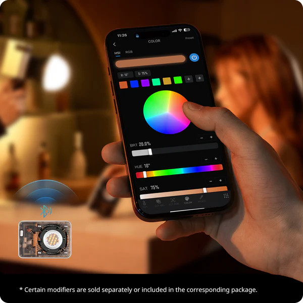 Zhiyun Molus X60 RGB đèn cầm tay 60W điều chỉnh nhiều màu sắc nhỏ gọn