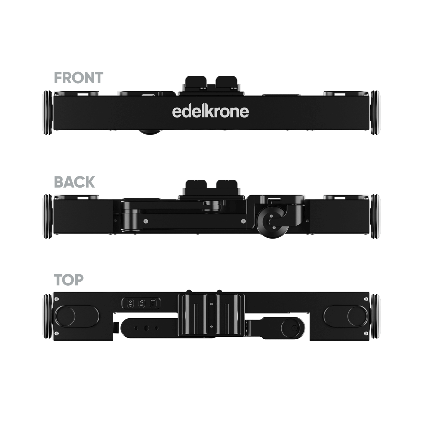 Edelkrone DollyONE v2 | Dolly điện tử chính hãng, di chuyển mượt - mặt sau và phụ kiện đi kèm