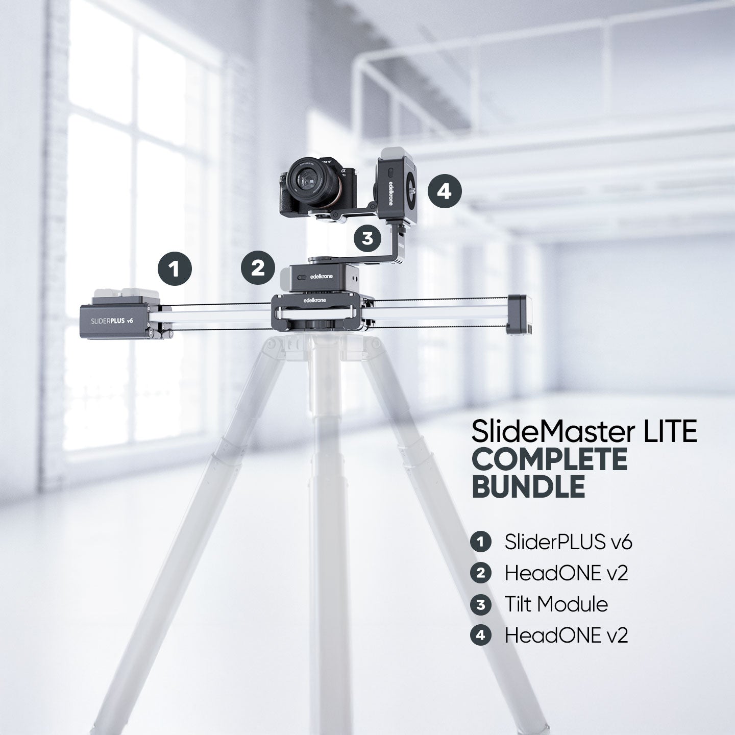 Edelkrone SlideMaster LITE Bundle Essentials | Chính hãng, nhỏ gọ - cấu hình hộp sạc