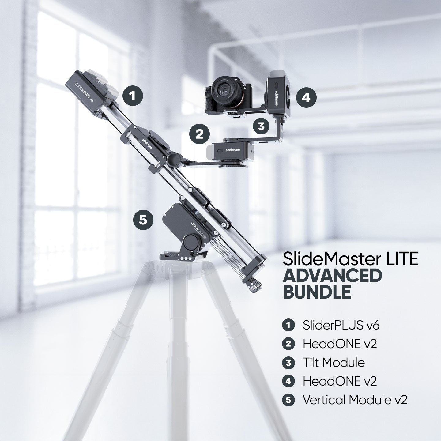 Edelkrone SlideMaster LITE Bundle Essentials | Chính hãng, nhỏ gọ - khả năng kết nối thiết bị