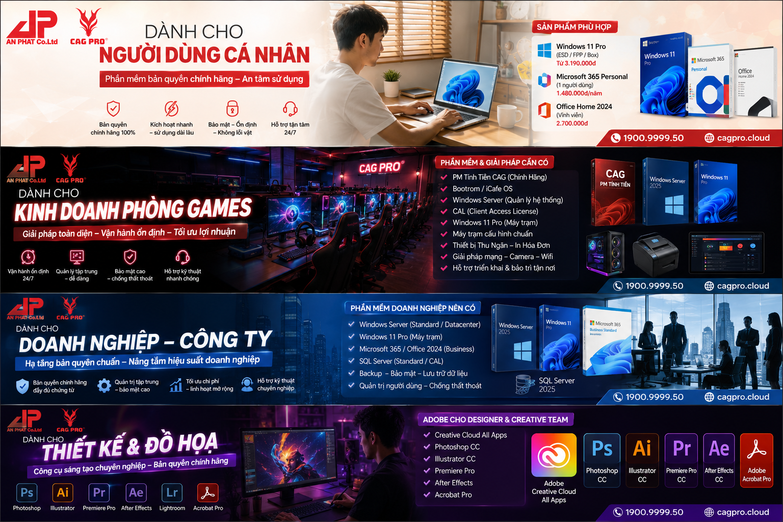 Bảng Giá Phần Mềm Bản Quyền Chính Hãng Cho Cá Nhân, Phòng Game, Công Ty & Thiết Kế Đồ Họa