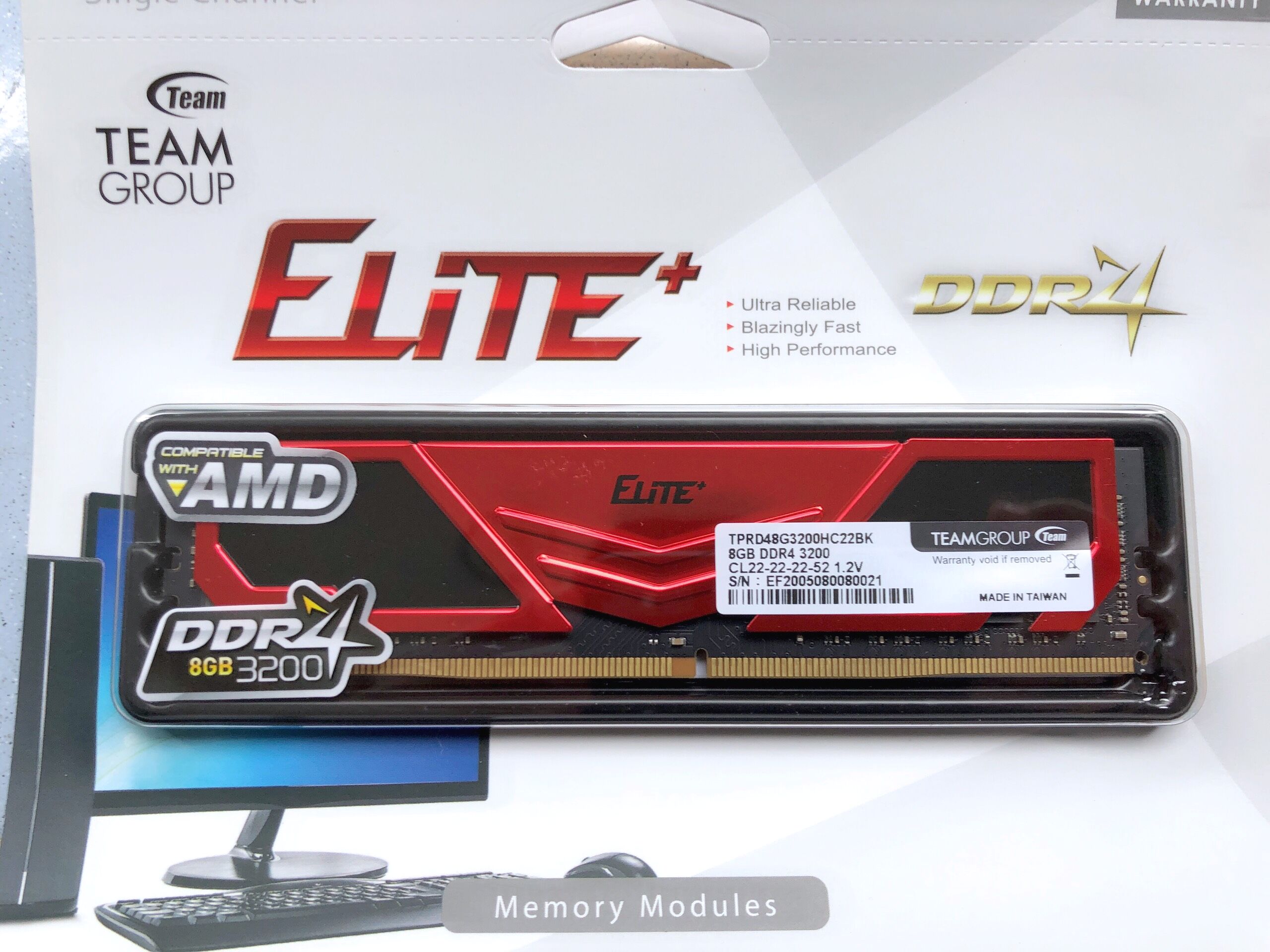 Ram PC Team Elite 8Gb Buss 3200 DDR4 Tản Nhiệt