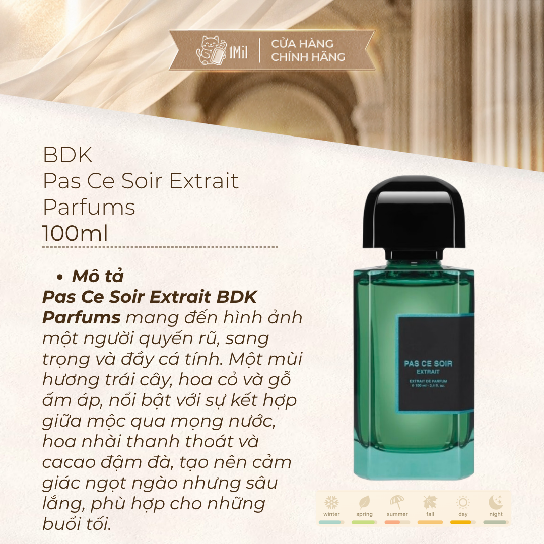 BDK Parfums Pas Ce Soir Extrait De Parfum 100ml