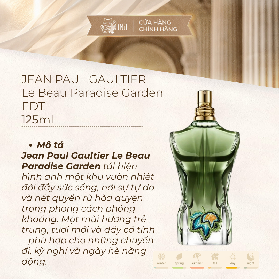 Jean Paul Gaultier Le Beau Paradise Garden EDP 125ml
