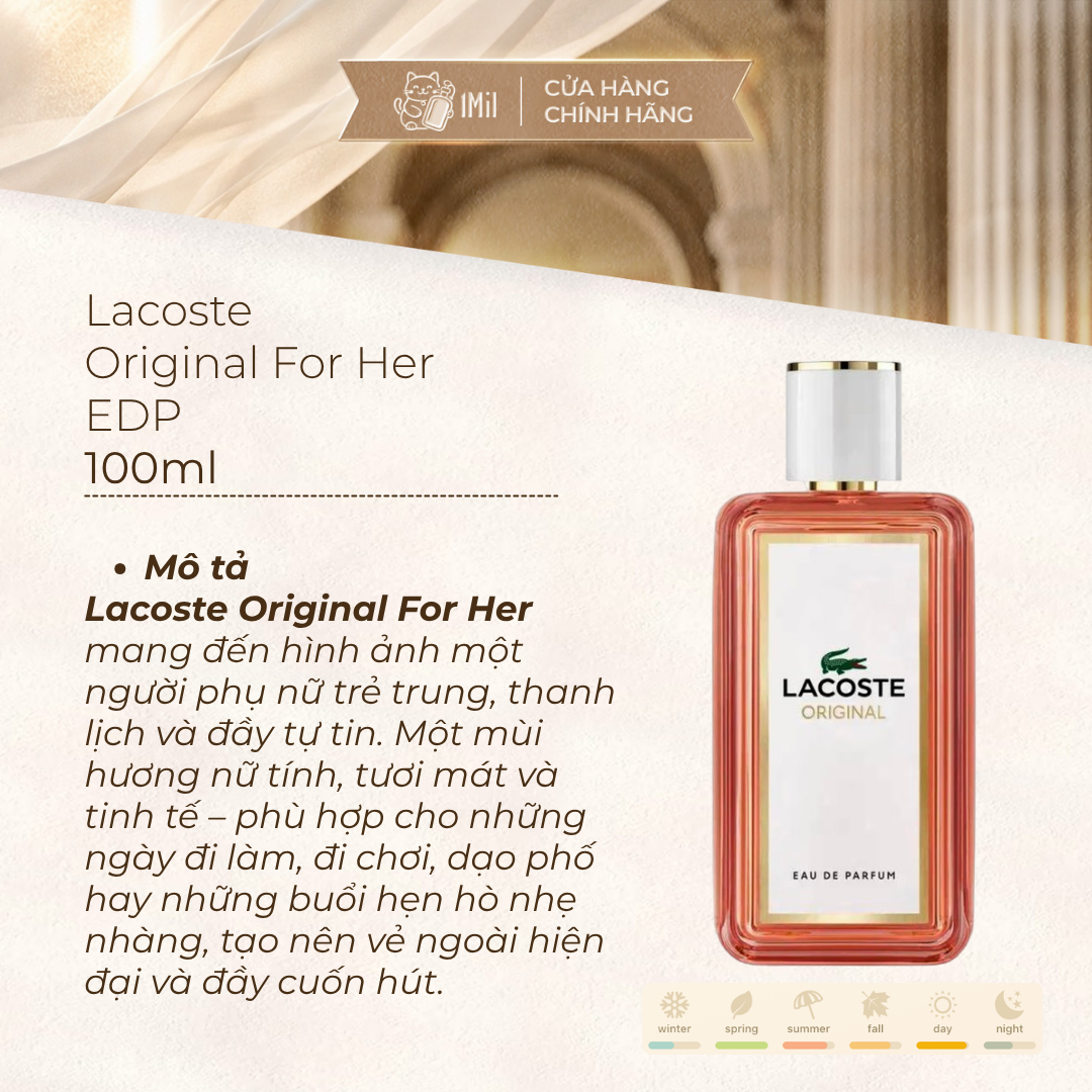 Lacoste Original Pour Femme EDP 100ml