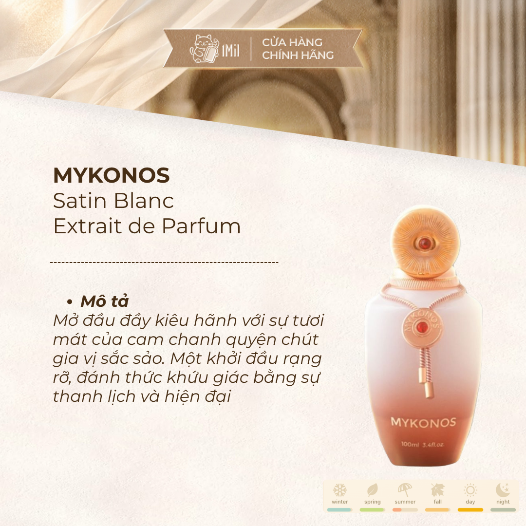 Mykonos Satin Blanc Extrait De Parfum 100ml