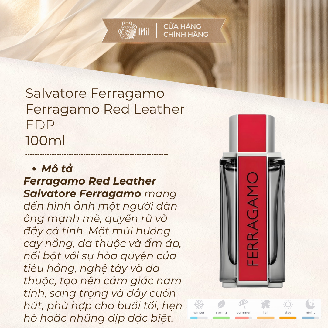 Salvatore Ferragamo Ferragamo Red Leather Men EDP 100ml