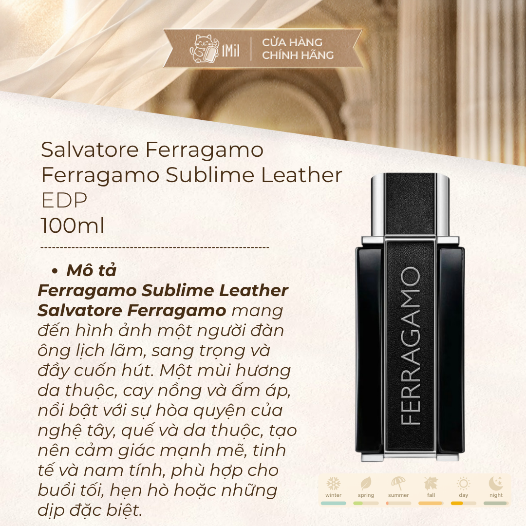 Salvatore Ferragamo Sublime Leather EDP Intense Pour Homme 100ml