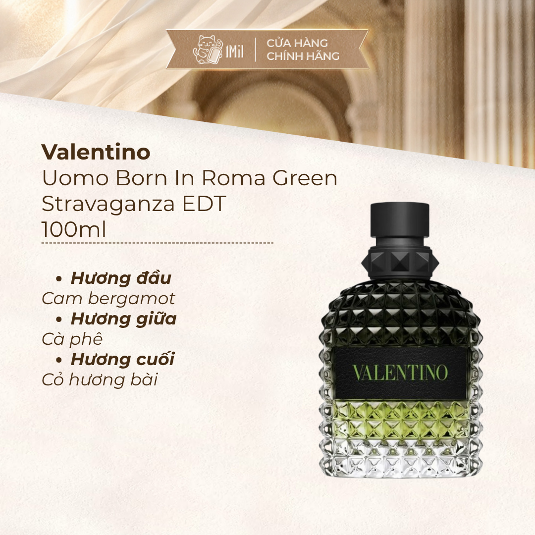 Valentino Uomo Born In Roma Green Stravaganza EDT 100ml