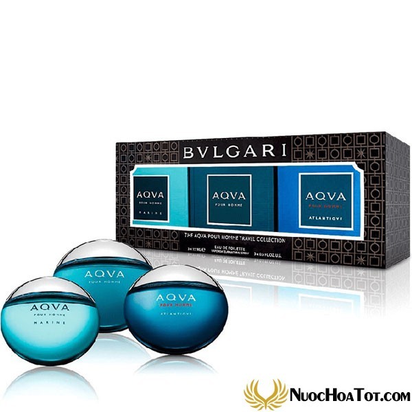 Set nước hoa Bvlgari Aqva Homme Travel Collection 3 chai mini