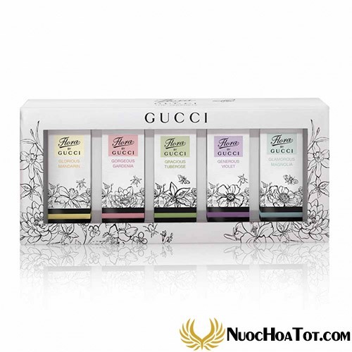 Set nước hoa mini Gucci Flora 5 chai