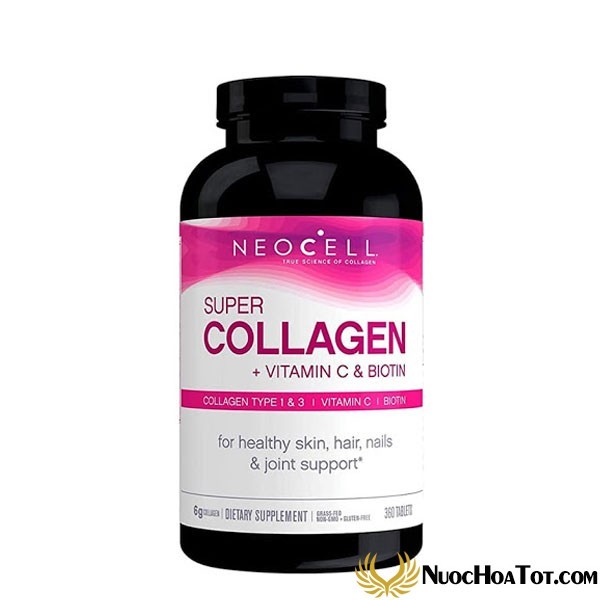 Viên uống Neocell Super Collagen Vitamin C Biotin 360 viên (Mẫu mới)