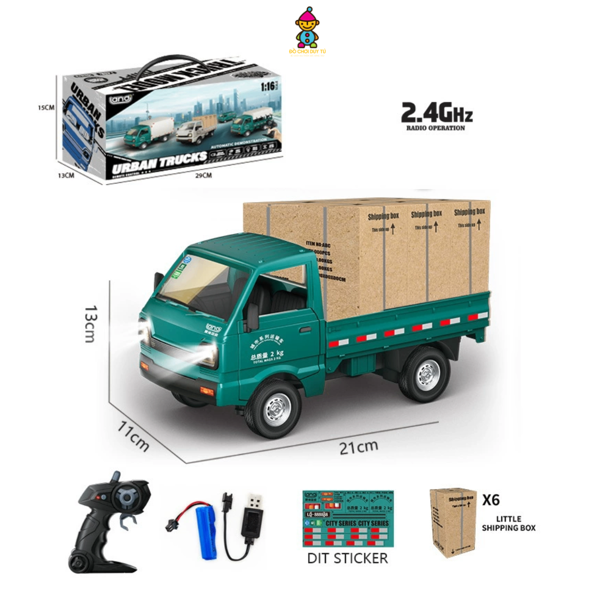 Xe Van Thùng Lửng Xanh