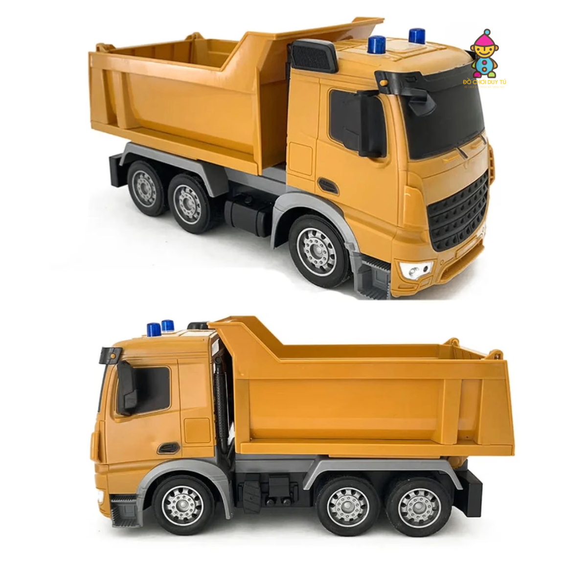 Xe ben 3 chân Sino European Truck 1:24 6 Kênh