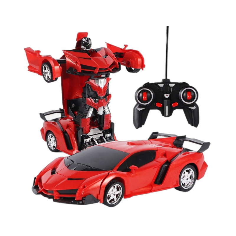 Ô tô biến hình robot - mầu đỏ
