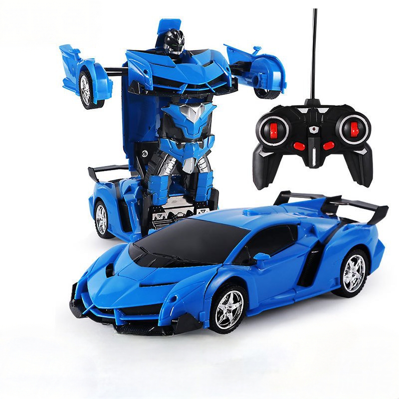 Ô tô biến hình robot - mầu xanh