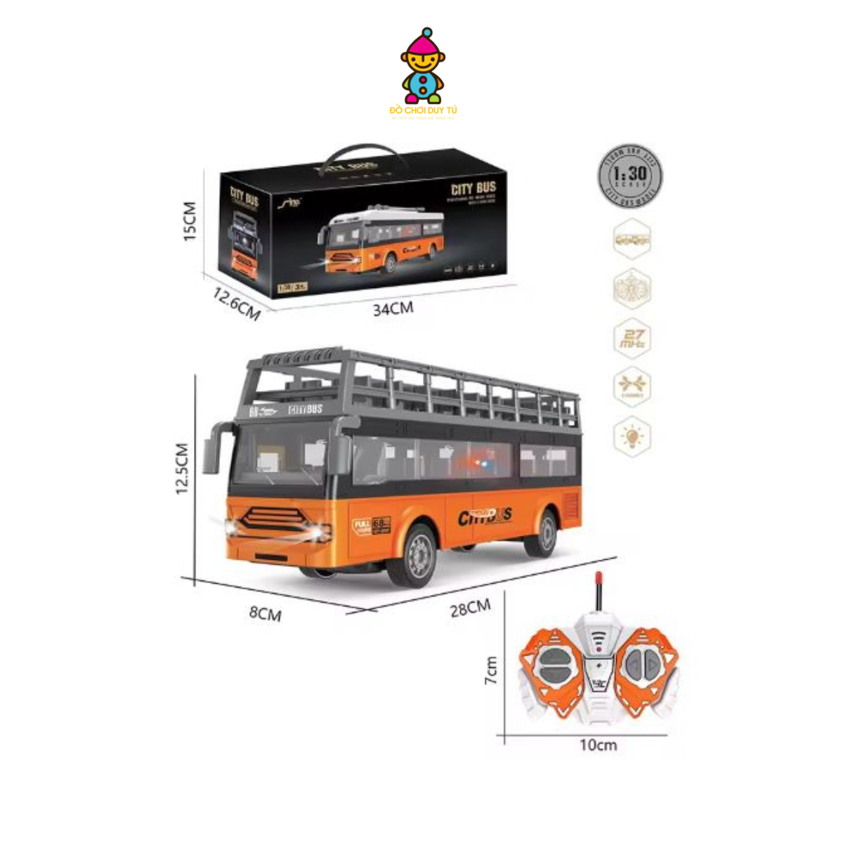 Xe BUS điều khiển QH204 - Mầu Cam
