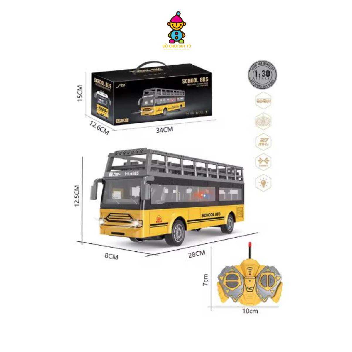 Xe BUS điều khiển QH204 - Mầu Vàng