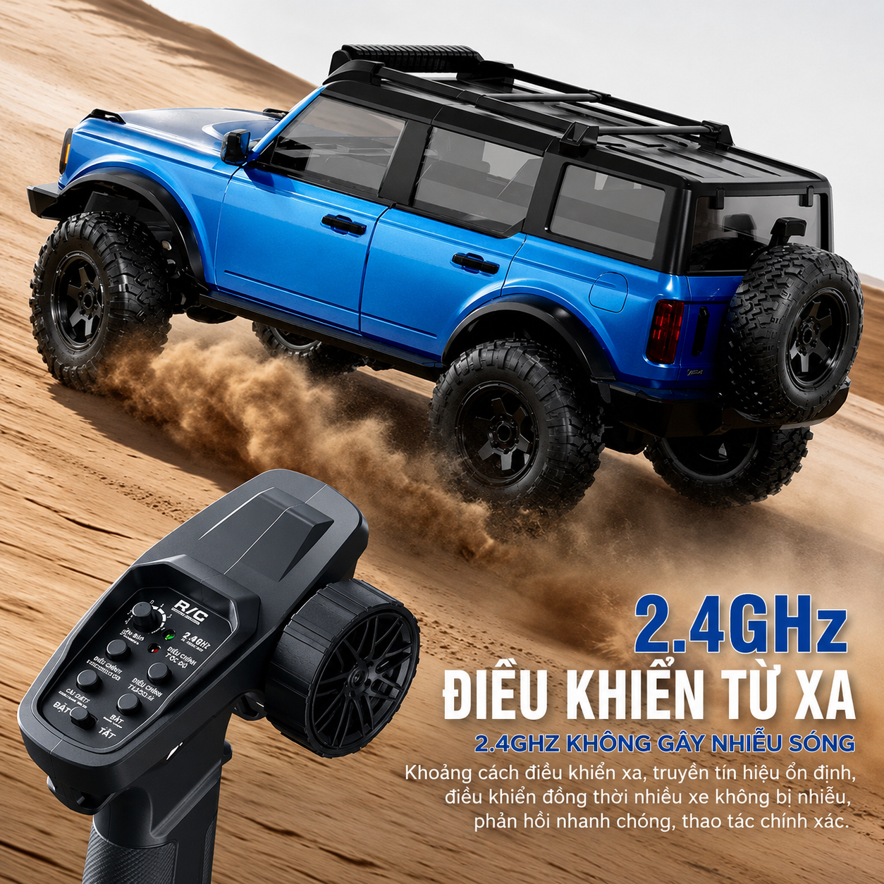 Xe RC Địa Hình BRONCO 1:12 R22 | Mầu XANH