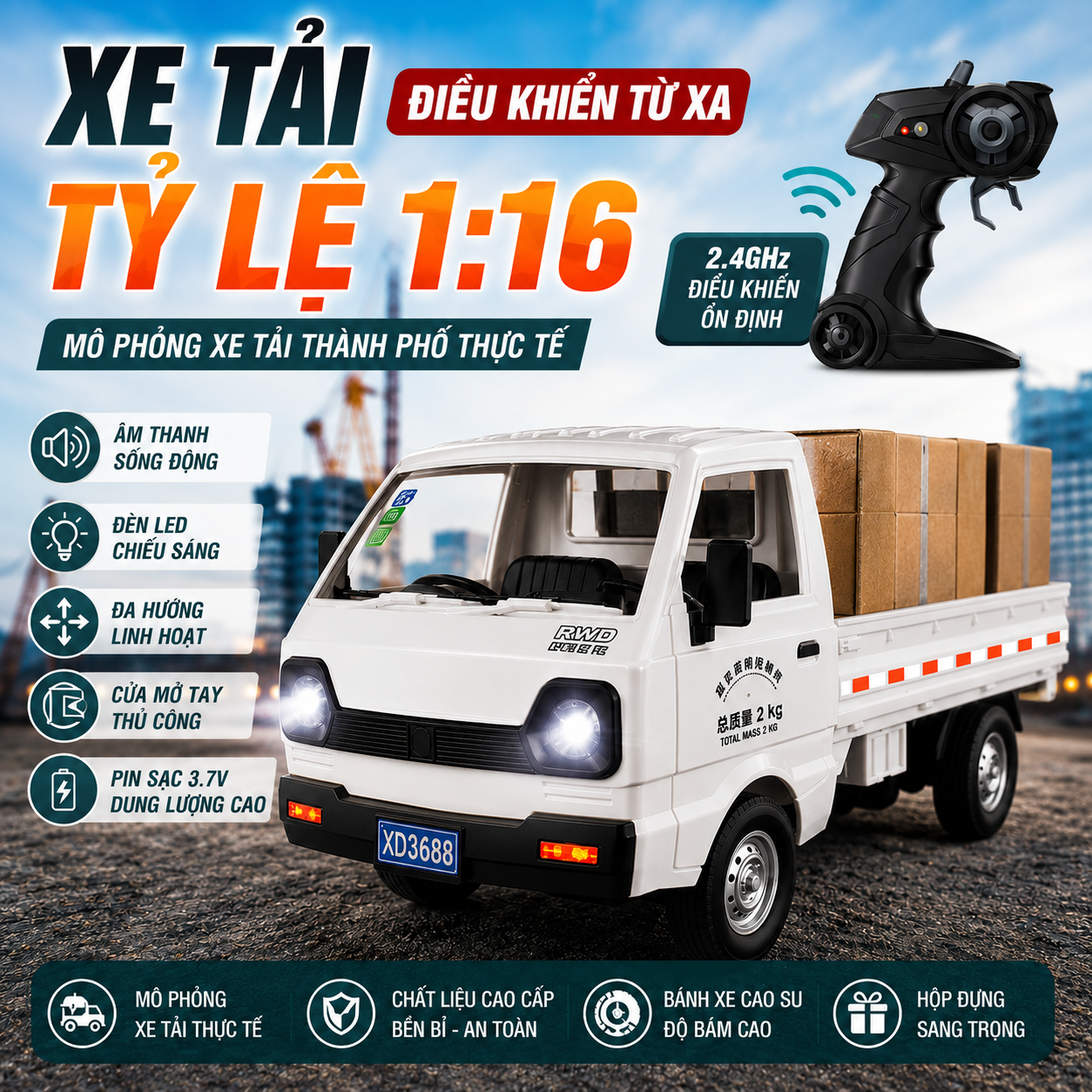 xe van thùng lửng - TRẮNG