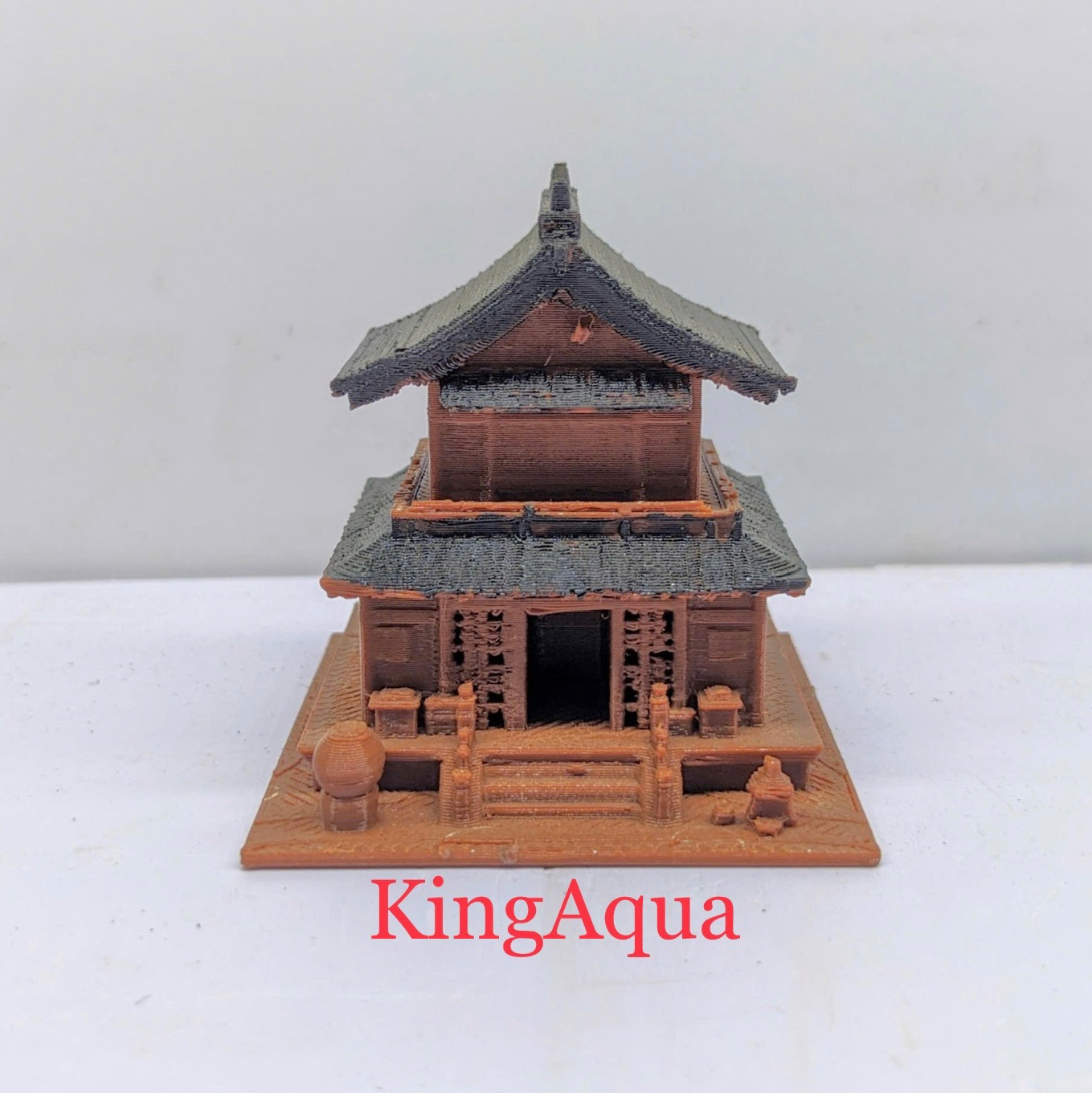 Trang trí bể - Nhà in 3D màu vàng nâu