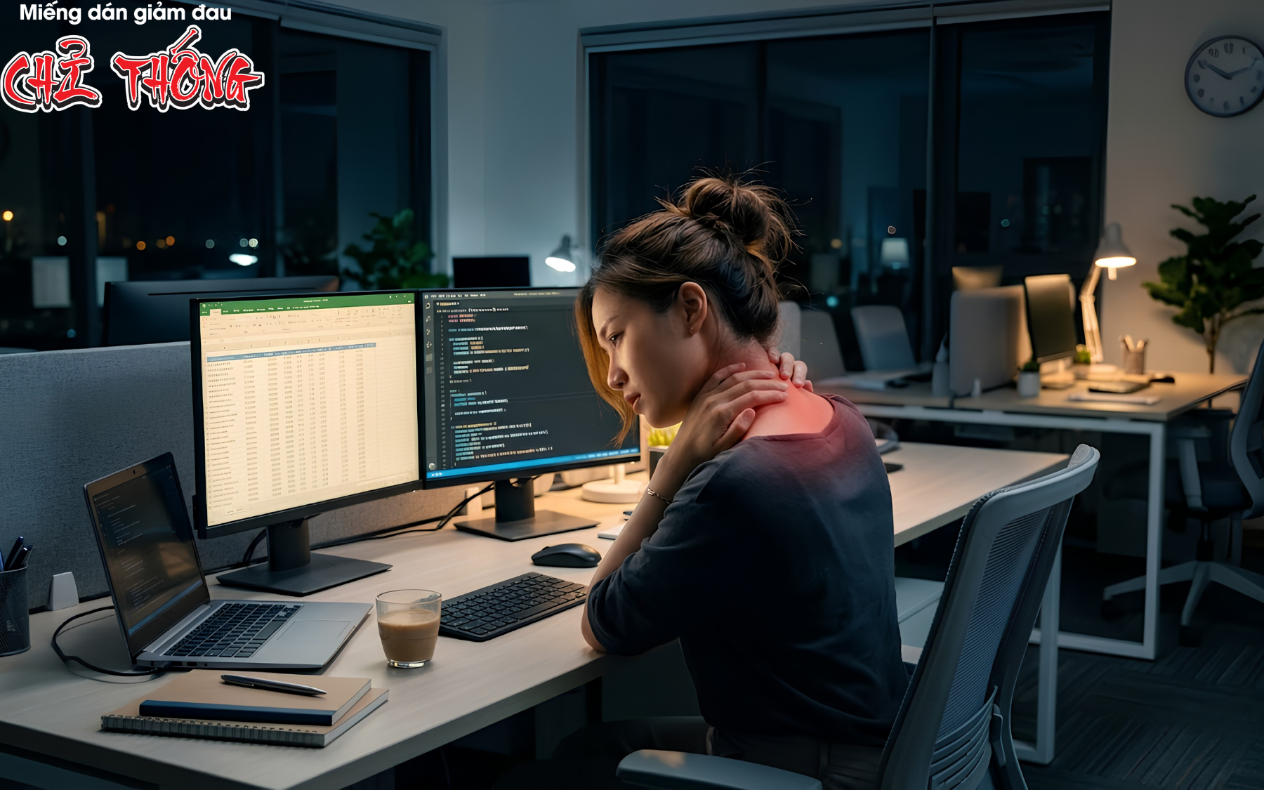 Đau cổ vai gáy do ngồi sai tư thế: Cách khắc phục