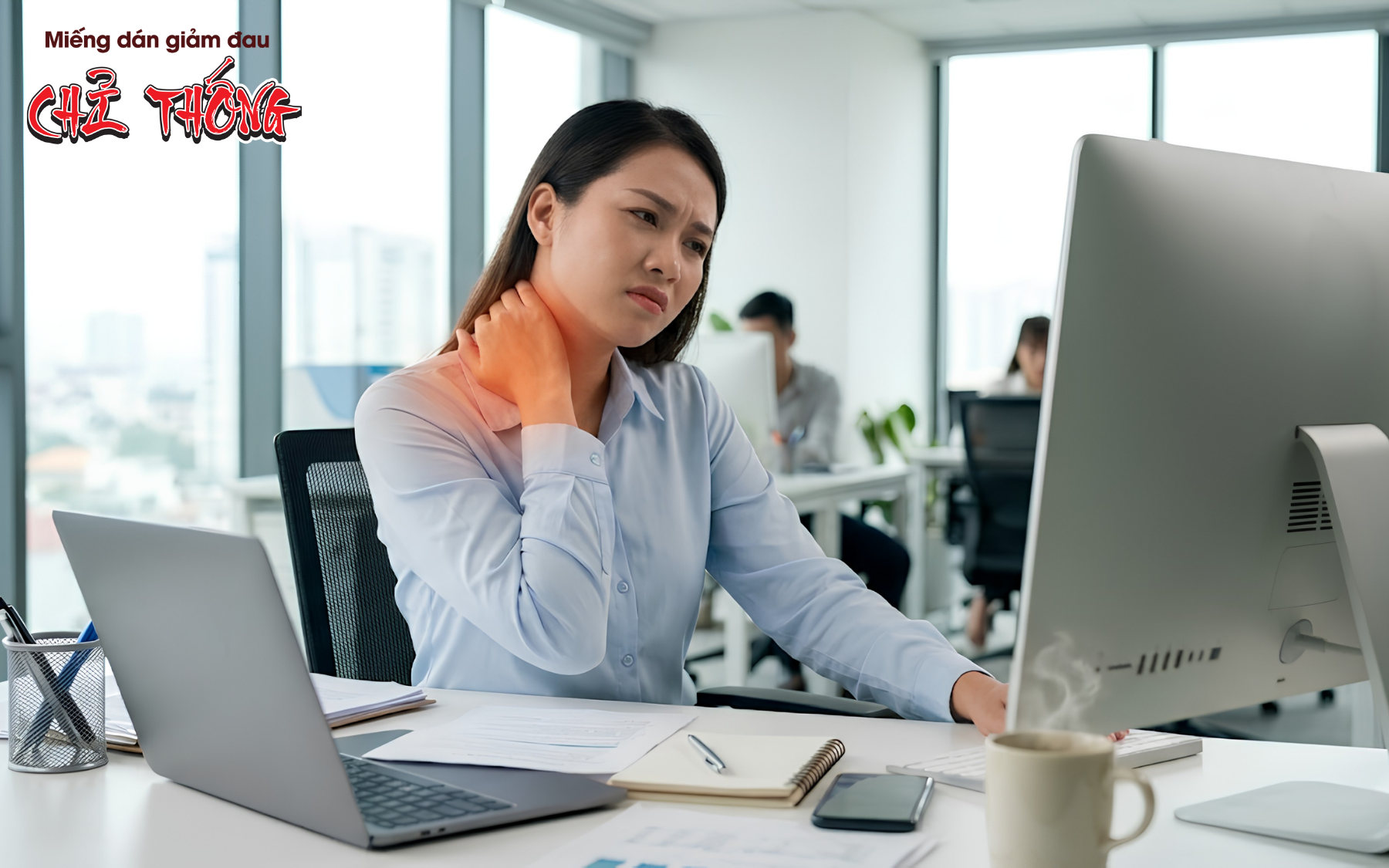 Đau mỏi vai gáy do ngồi máy tính: Cách phòng tránh