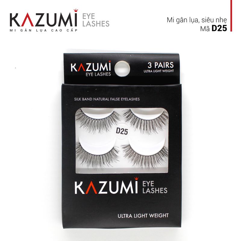 LÔNG MI KAZUMI D25 HỘP 3 ĐÔI