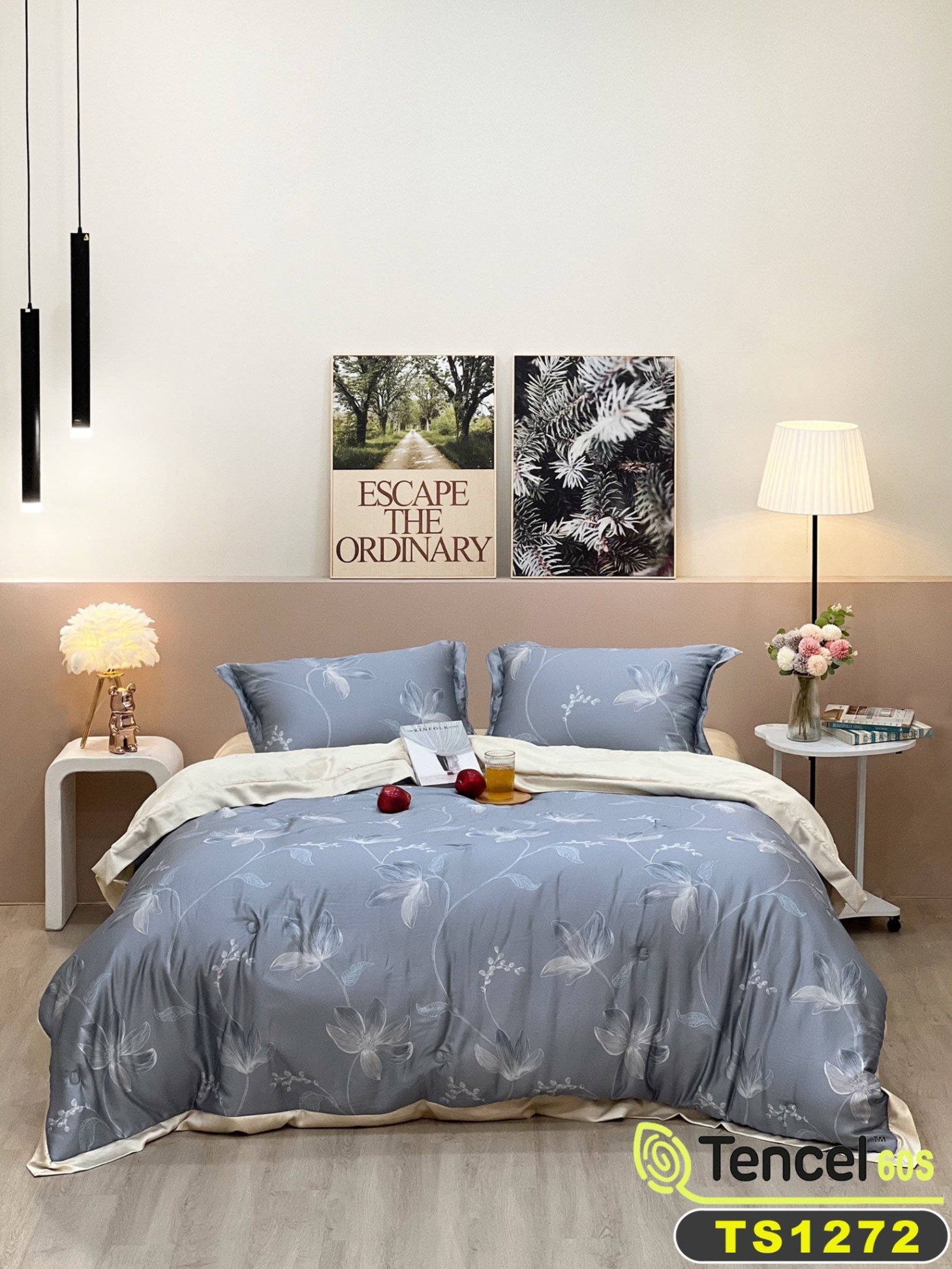 Set lụa tencel hoa mới 1