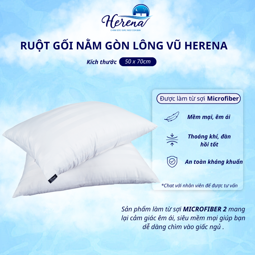 H36 - ruột gối nằm gòn lông vũ