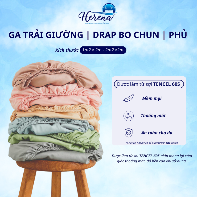 ga giường/Drap nệm tencel 60s