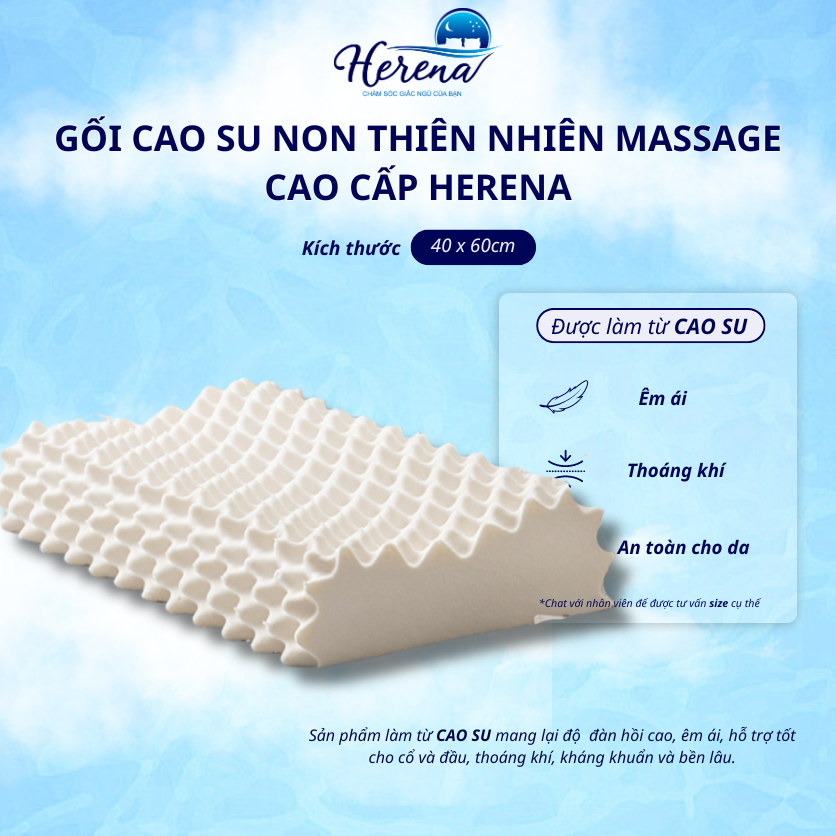 H10 gối cao su gai massage lượn sóng