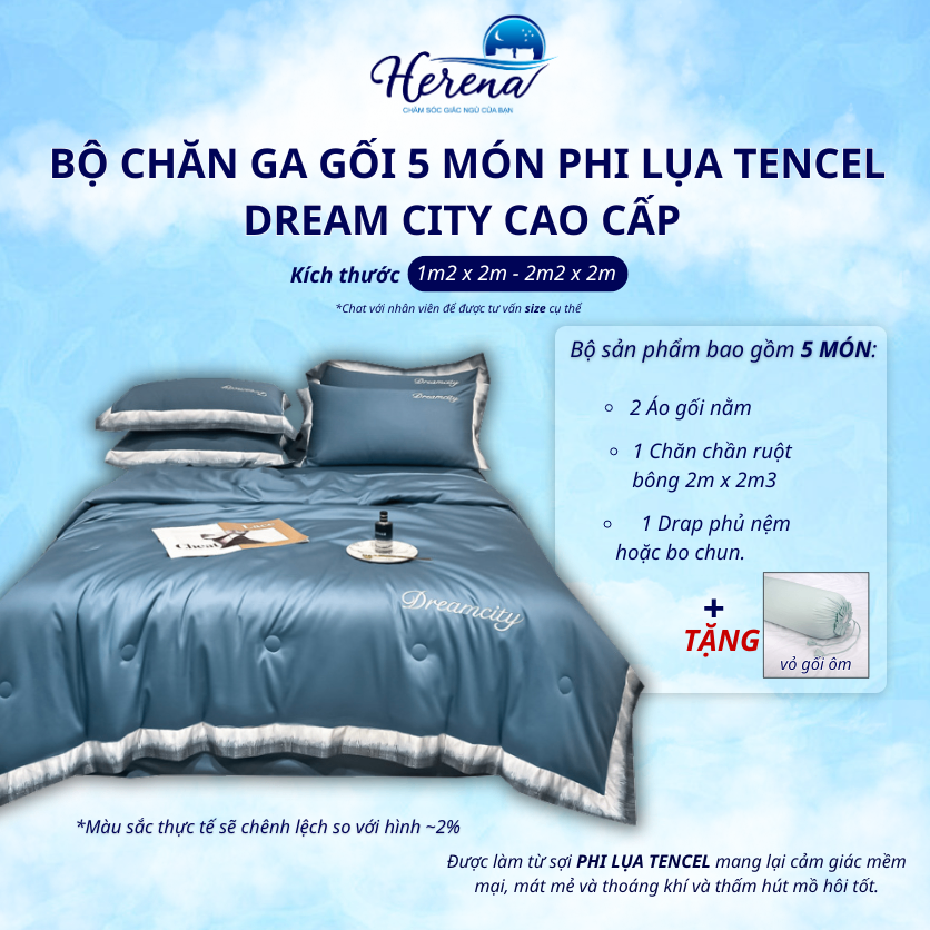 H07-chăn drap gối DEARMCITY- có viền khác loại