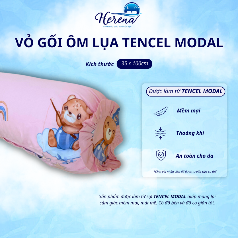 H23 vỏ gối ôm tencel moda